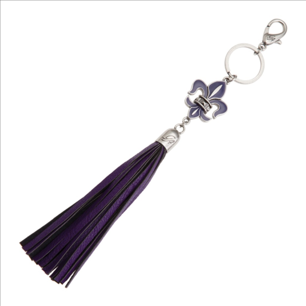 NIB Grace Adele Boleyn hanging purse clip-on grape